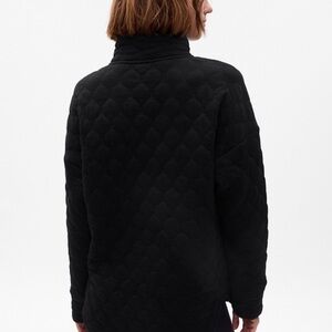 🖤GAP FIT Cozy Black Quilted Turtleneck Sweater